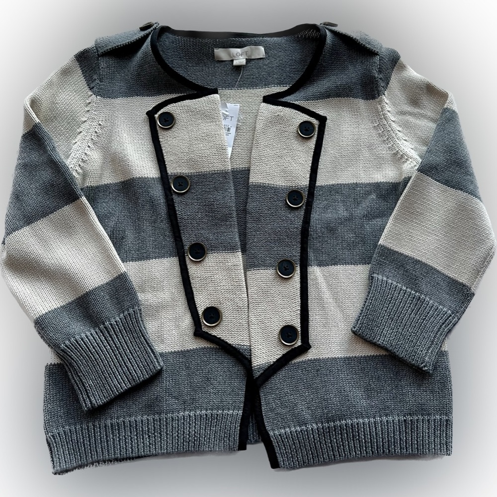 NWT LOFT Striped Cardigan